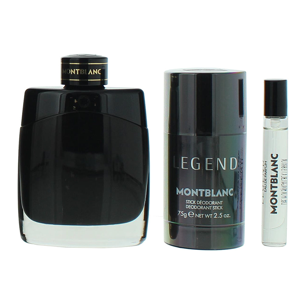 Montblanc Legend 3 Piece Gift Set: Eau de Parfum 100ml - Eau de Parfum 7.5ml - D - Product