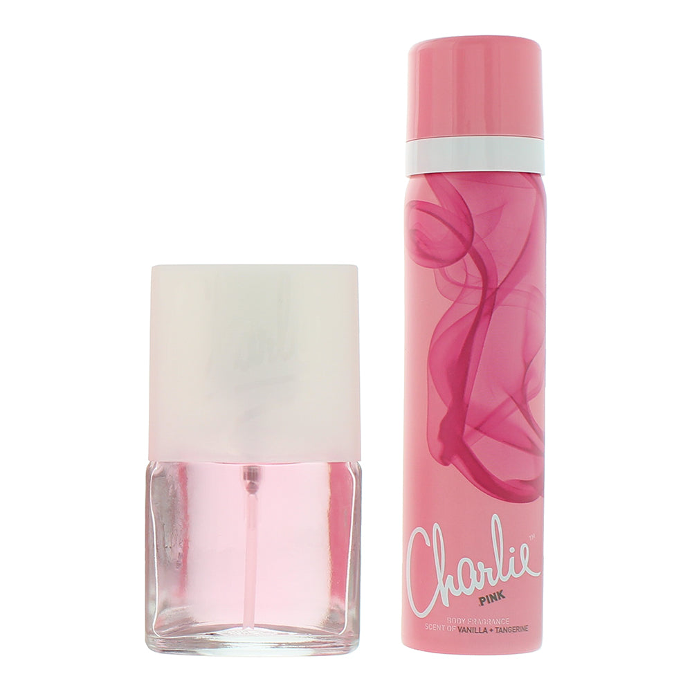 Revlon Charlie Pink 2 Piece Gift Set: Eau De Toilette 30ml - Body Spray 75ml - Product