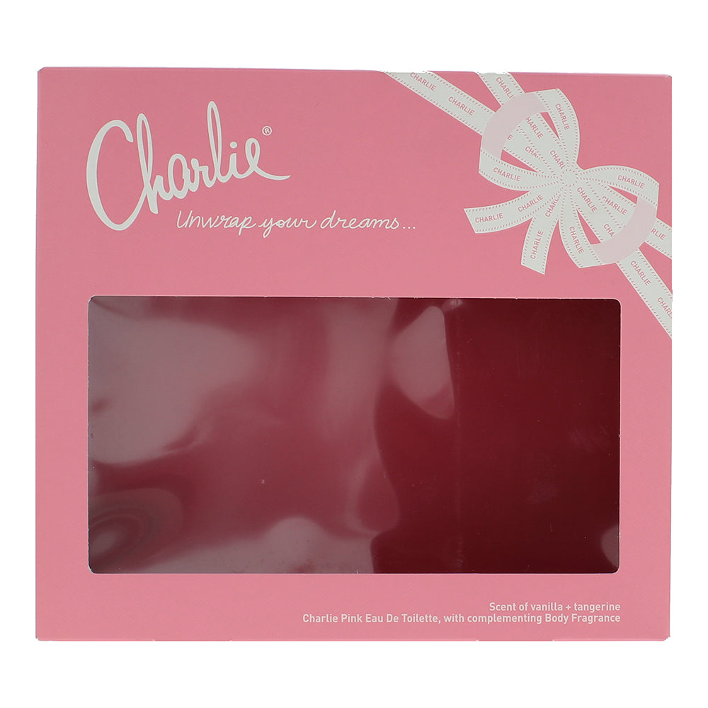Revlon Charlie Pink 2 Piece Gift Set: Eau De Toilette 30ml - Body Spray 75ml - Box