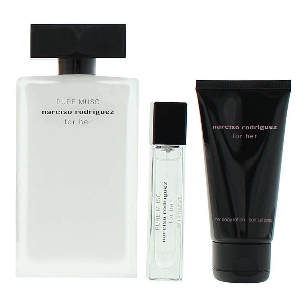 Narciso Rodriguez Pure Musc For Her 3 Piece Gift Set: Eau De Parfum 100ml - Eau  - Product