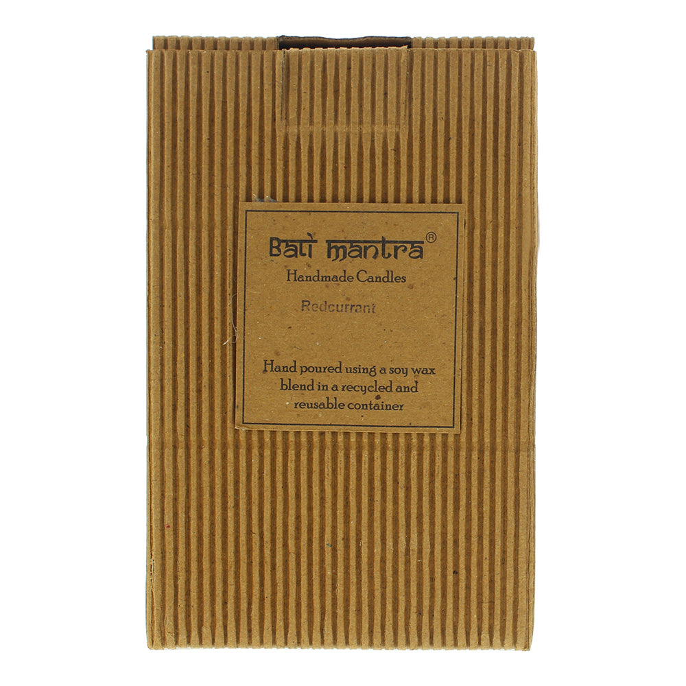 Bali Mantra Hibiscus Glass Silver Redcurrant Candle 500g - Box
