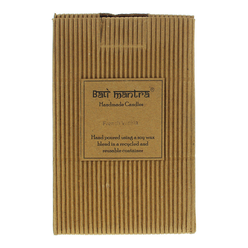 Bali Mantra Hibiscus Glass Silver French Vanilla Candle 500g - Box