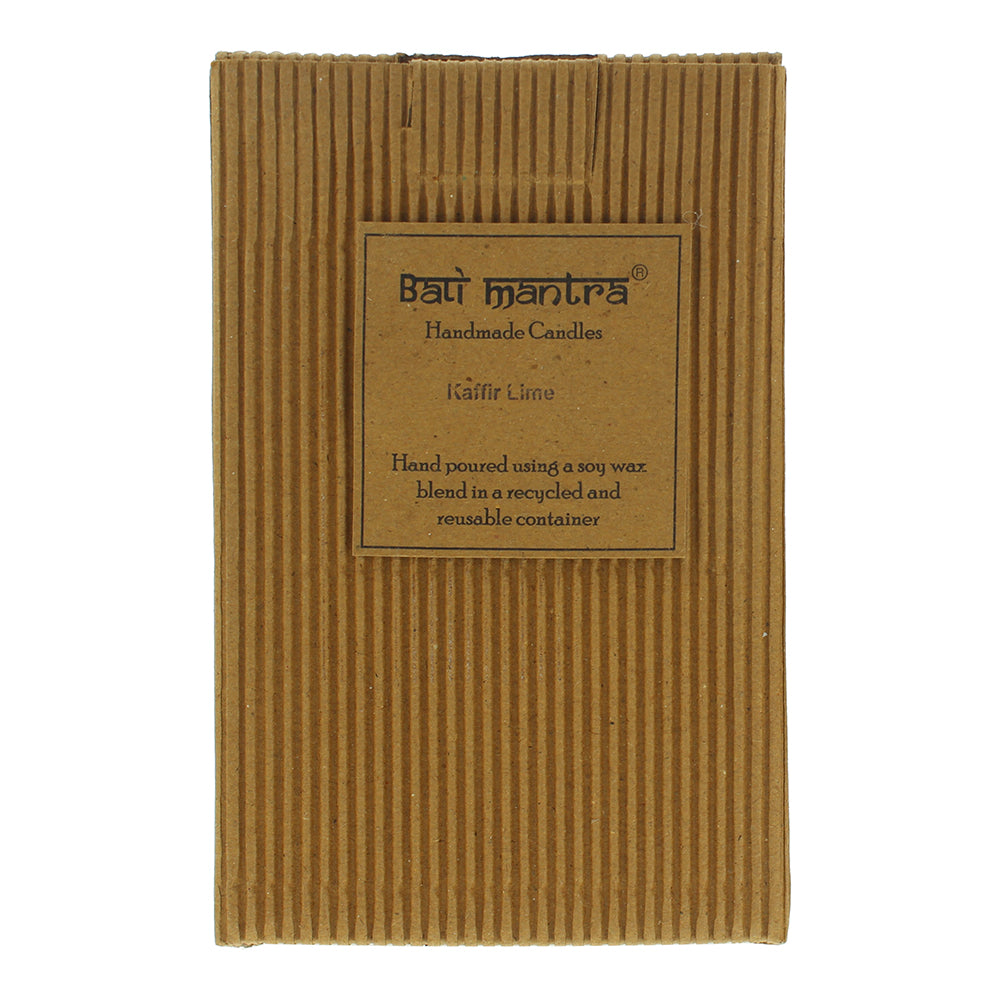 Bali Mantra Hibiscus Glass Copper Kafir Lime Candle 500g - Box