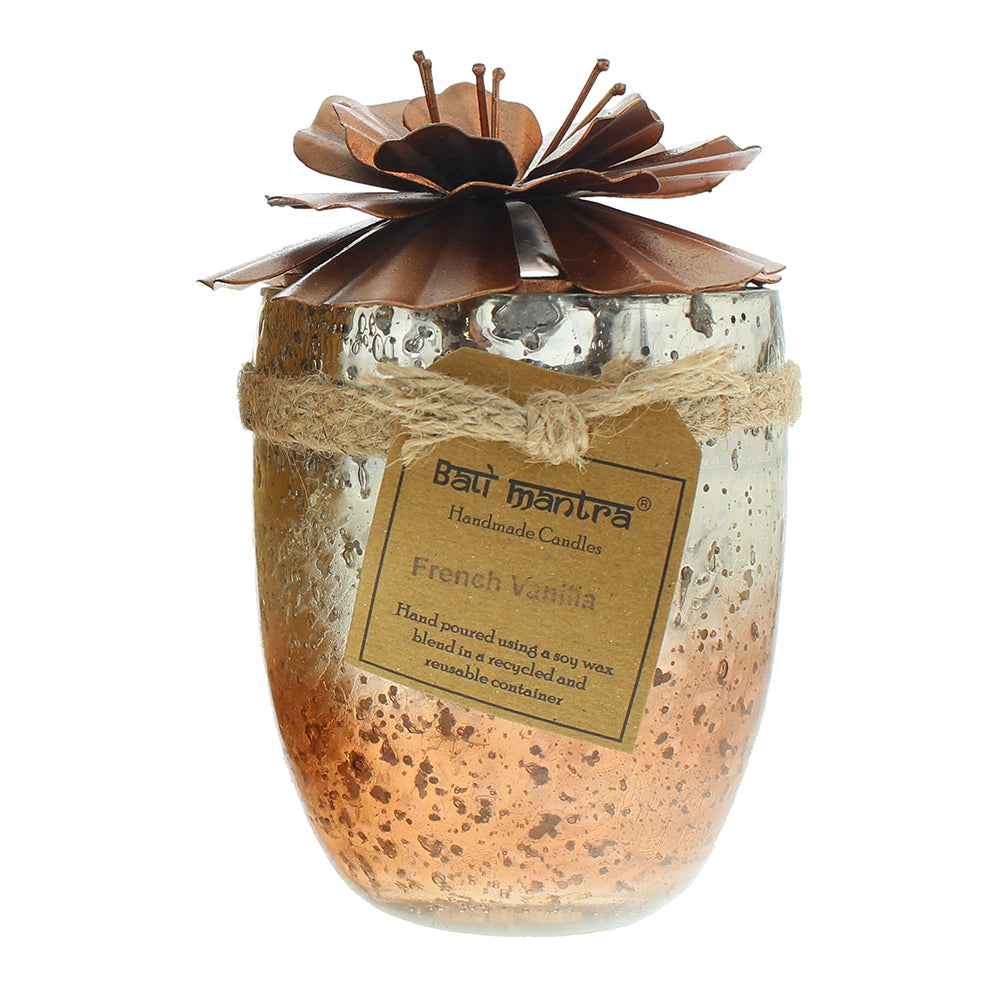 Bali Mantra Hibiscus Glass Copper French Vanilla Candle 500g - Product