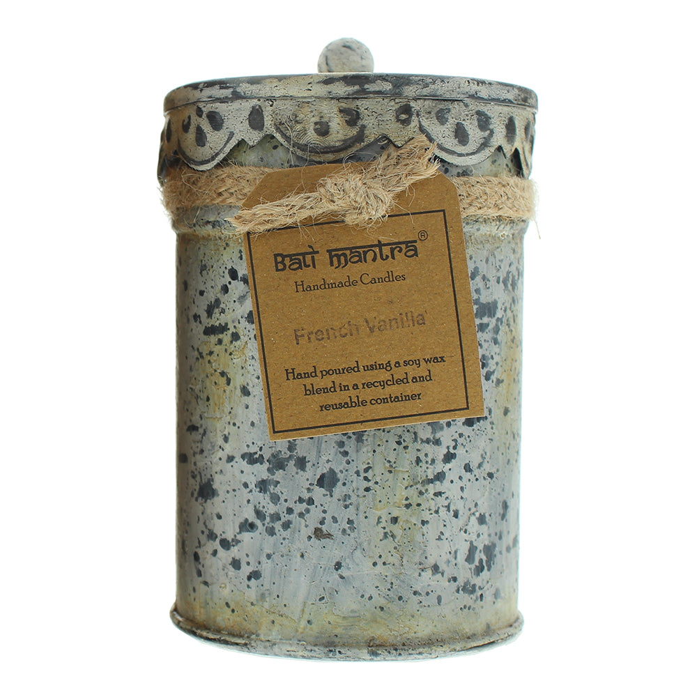 Bali Mantra Victorian Tin White French Vanilla Candle 500g - Product