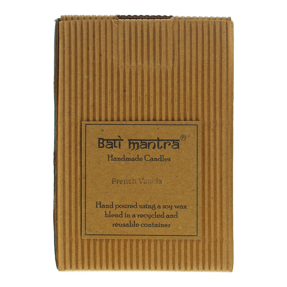 Bali Mantra Victorian Tin White French Vanilla Candle 500g - Box