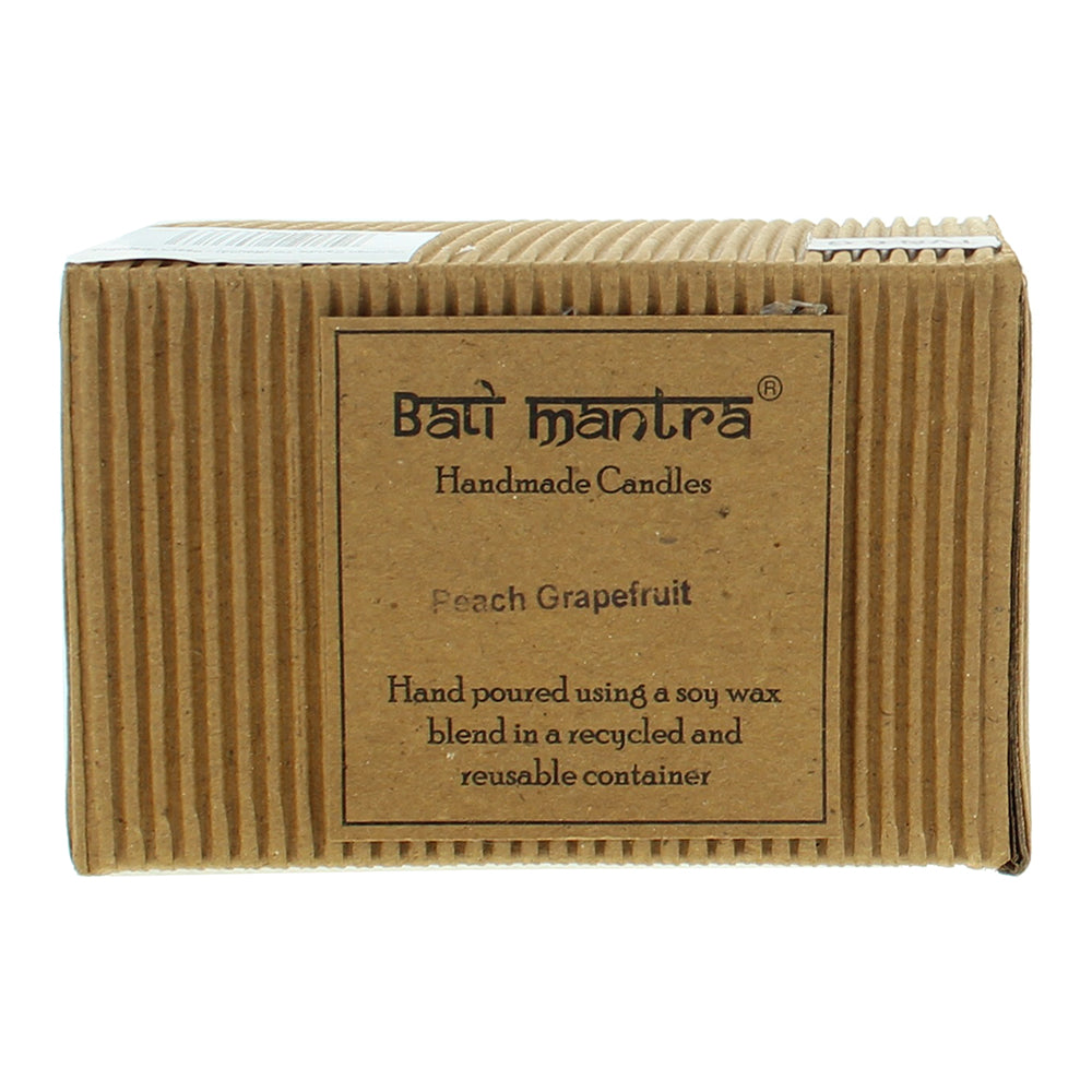 Bali Mantra Victorian Tin Round Peach Grapefruit Candle 280g - Box