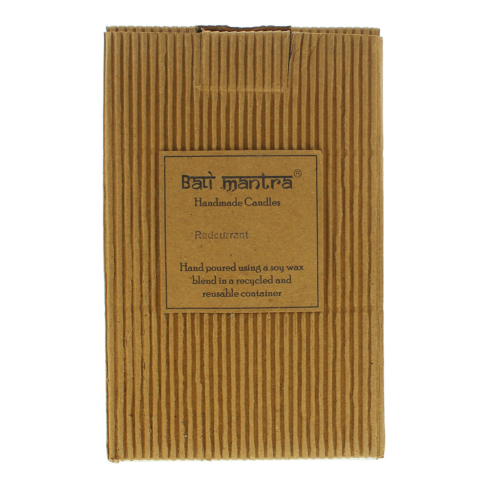 Bali Mantra Camellia Glass Silver Redcurrant Candle 500g - Box