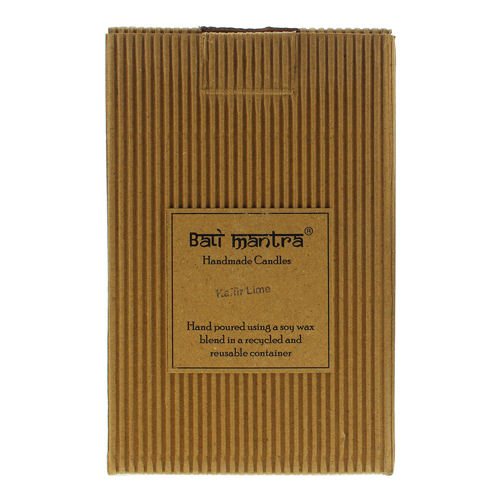 Bali Mantra Camellia Glass Silver Kafir Lime Candle 500g - Box