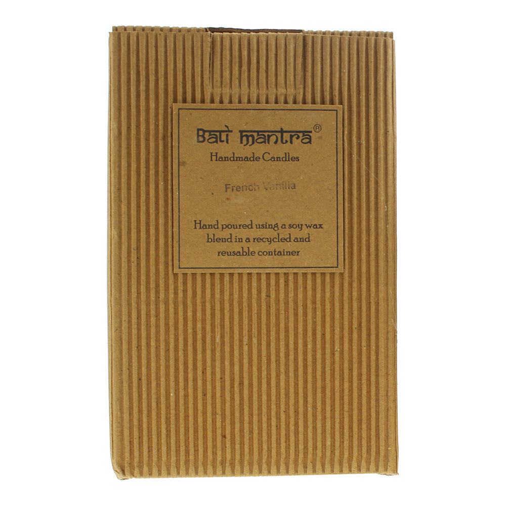 Bali Mantra Camellia Glass Copper French Vanilla Candle 500g - Box