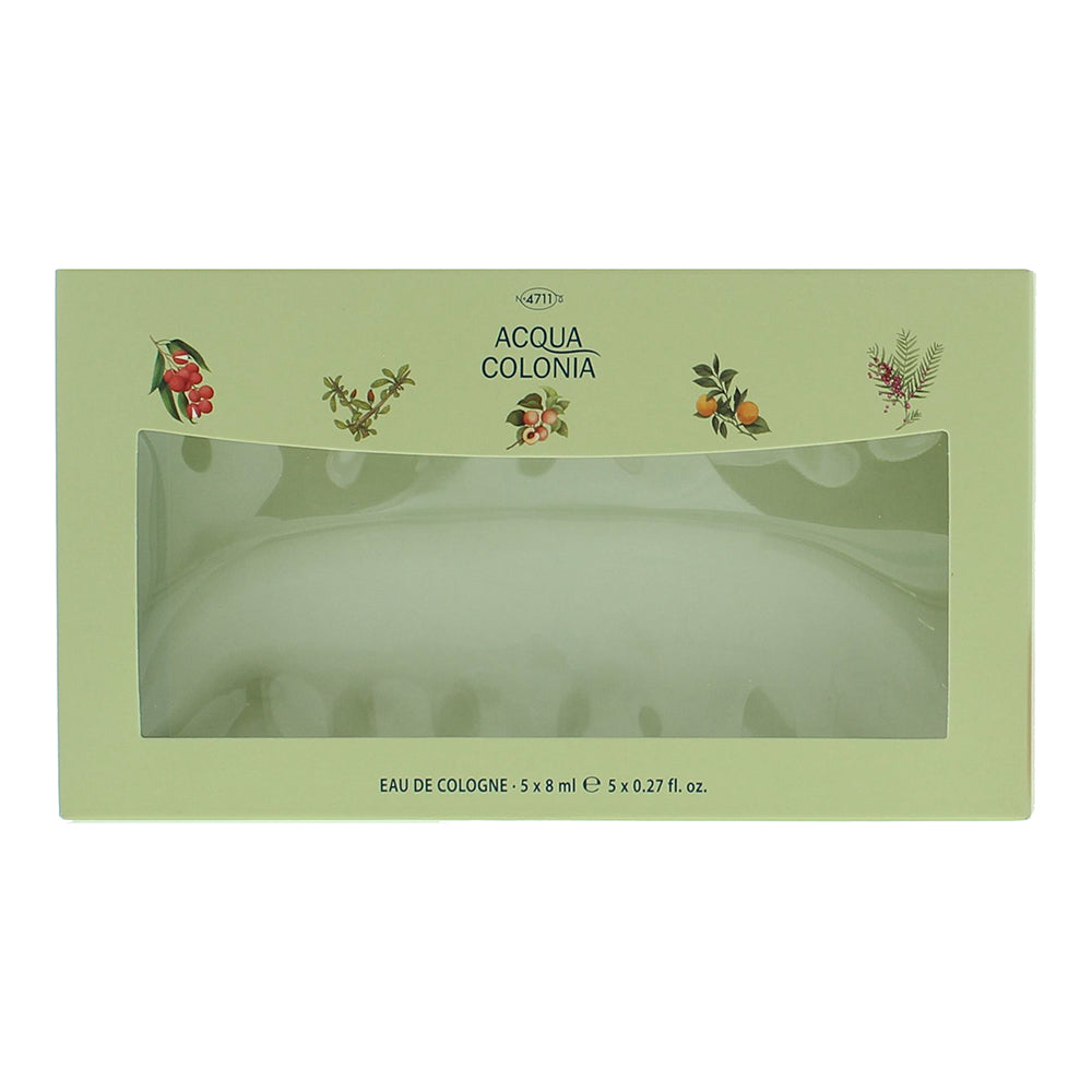 4711 Acqua Colonia Eau De Cologne Miniature Set 5 x  8ml - Myrrh & Kumquat- Pink - Box