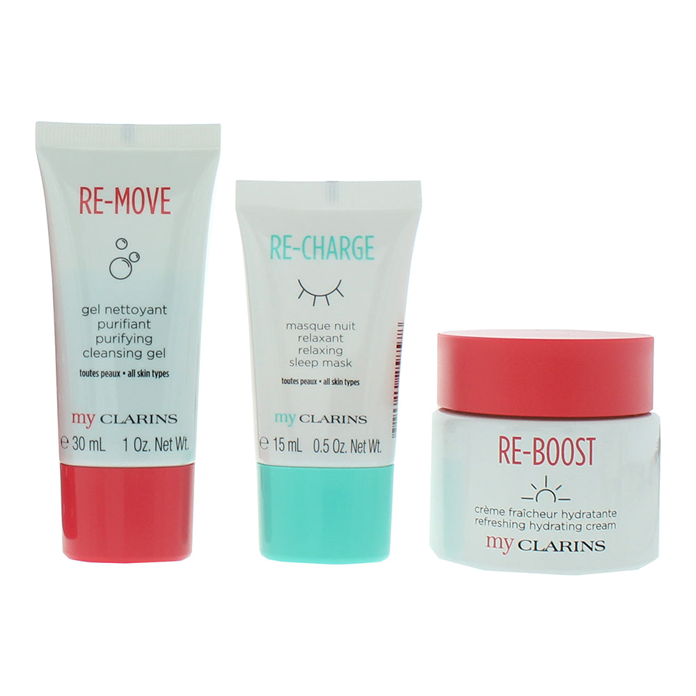 Clarins My Clarins 3 Piece Gift Set: Face Cream 50ml - Sleep Mask 15ml - Cleansi - Product