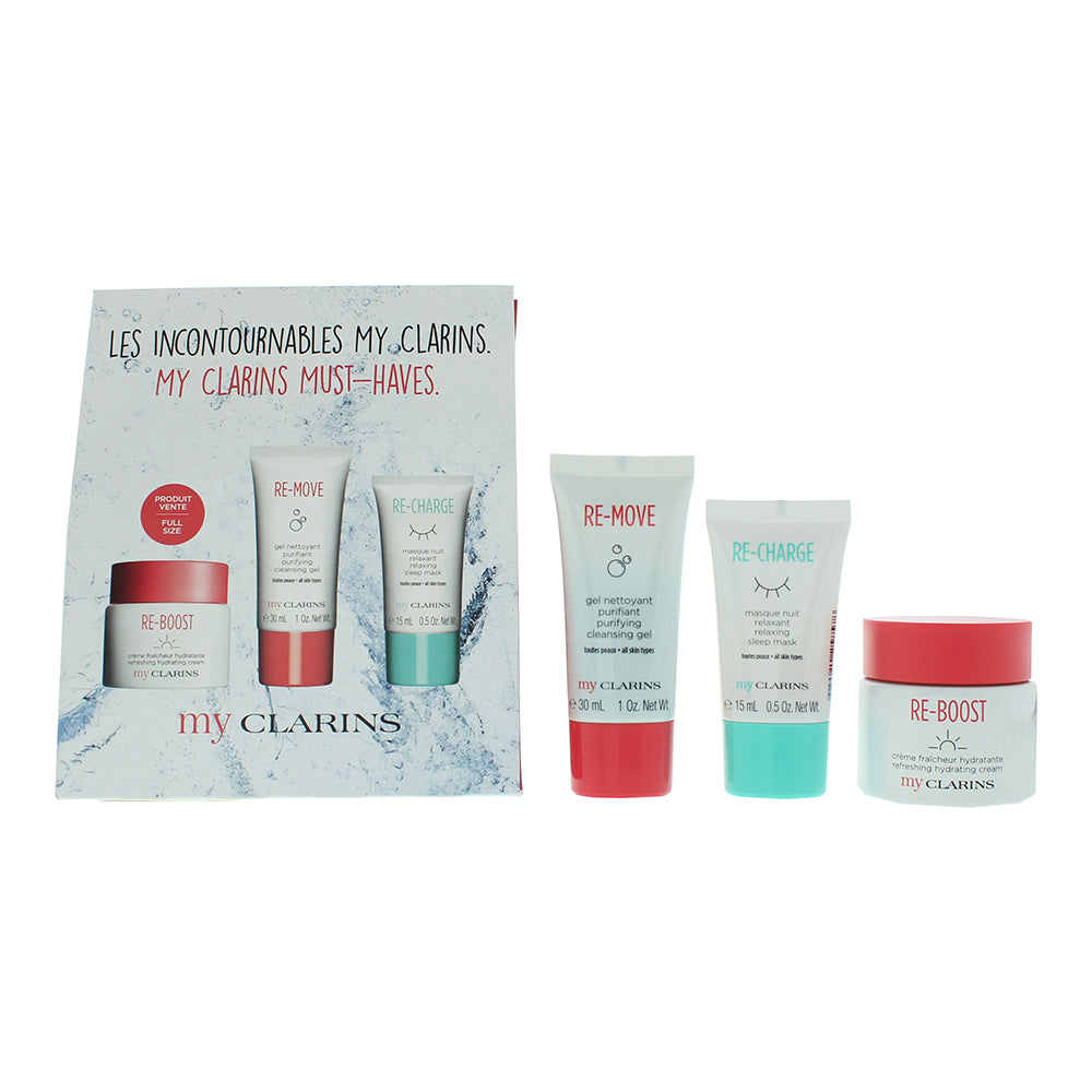 Clarins My Clarins 3 Piece Gift Set: Face Cream 50ml - Sleep Mask 15ml - Cleansi