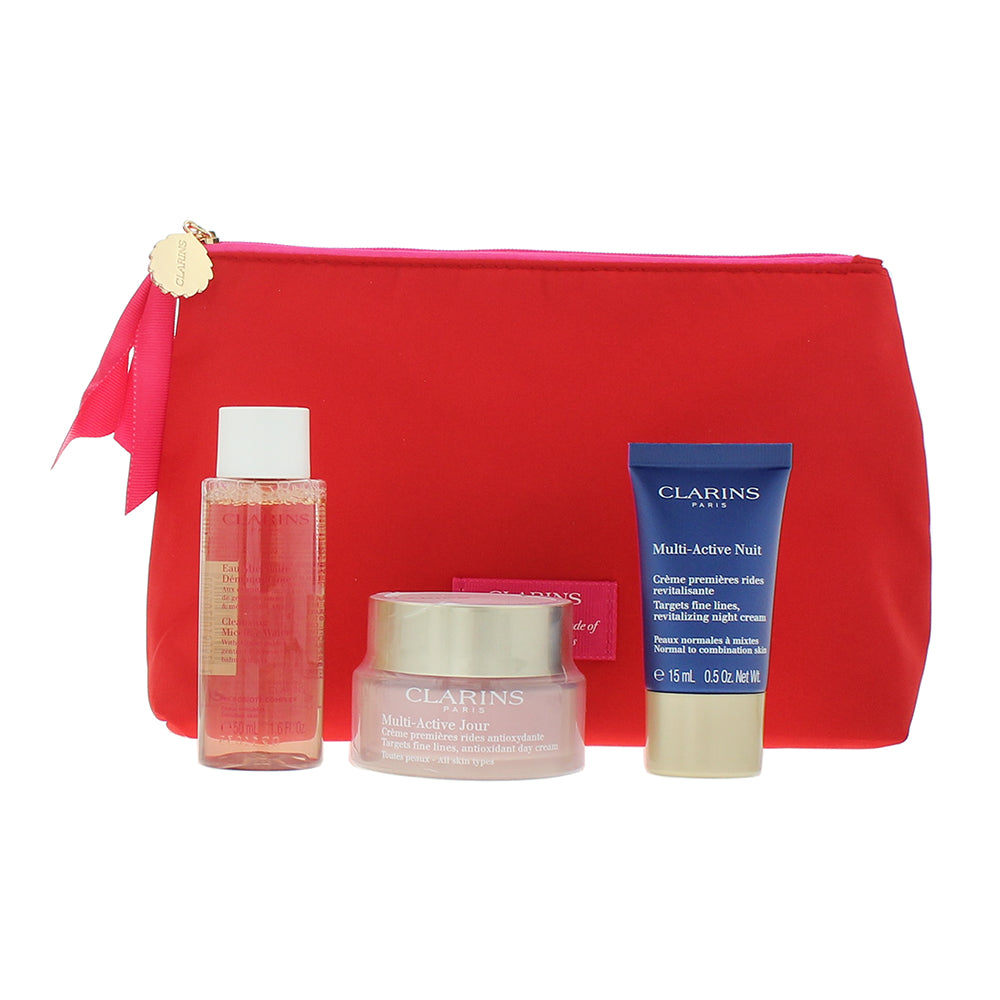 Clarins Multi-Action 3 Piece Gift Set: Day Cream 50ml - Micellar Water 50ml - Ni - Product