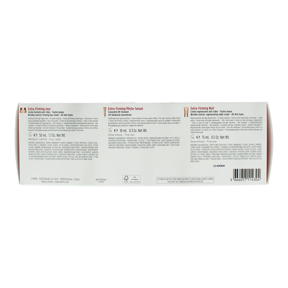 Clarins Extra-Firming 3 Piece Gift Set: Day Cream 50ml- Extra-Firming Phyto Seru