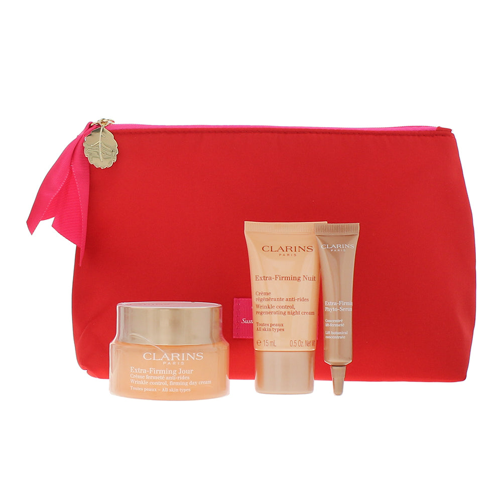 Clarins Extra-Firming 3 Piece Gift Set: Day Cream 50ml- Extra-Firming Phyto Seru - Product