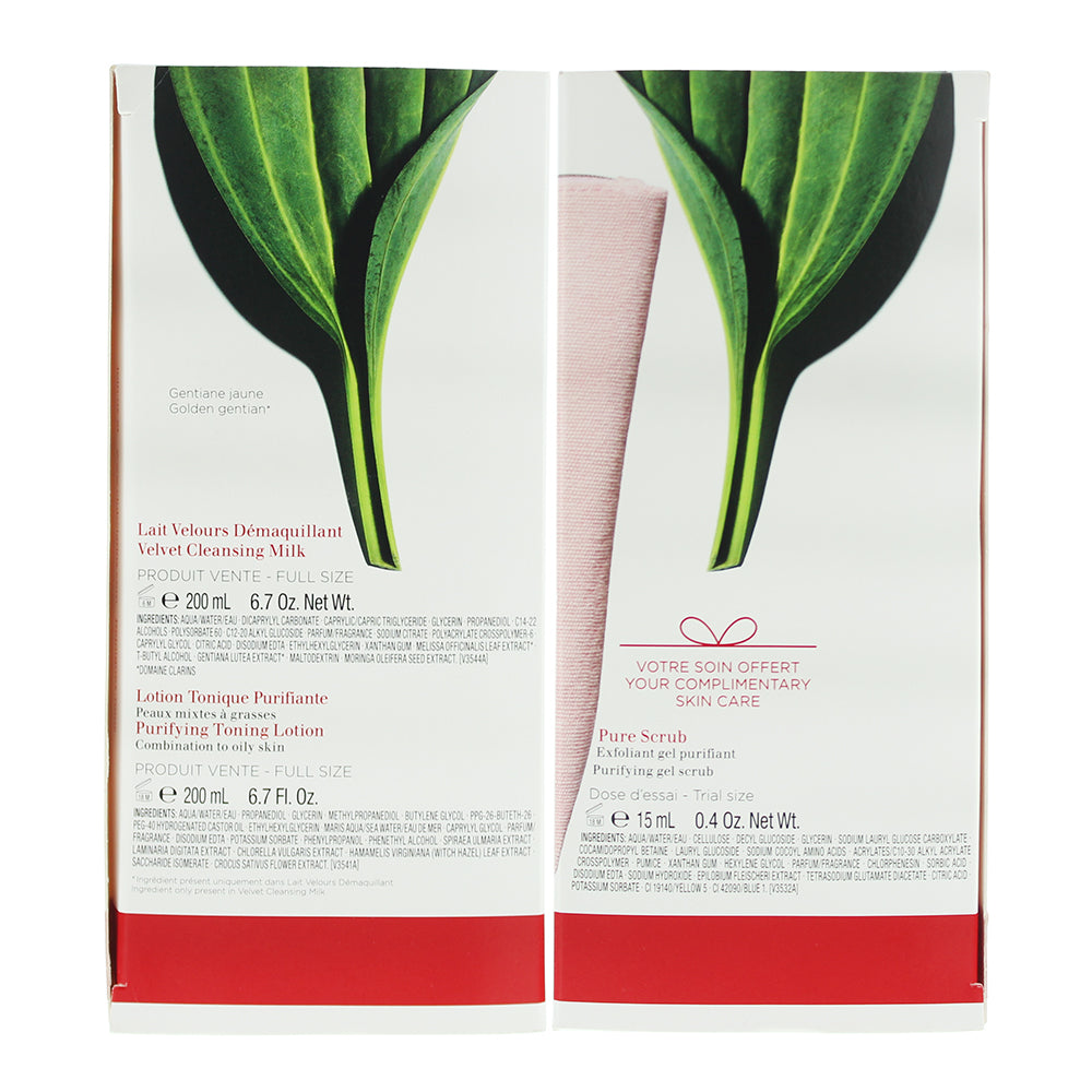 Clarins Perfect Cleansing Combination to Oily Skin 4 Piece Gift Set
