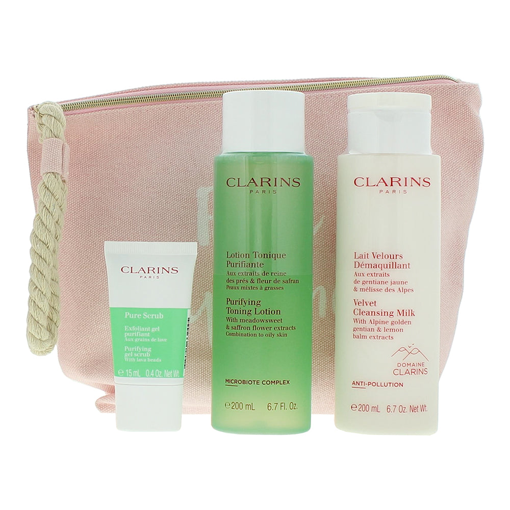 Clarins Perfect Cleansing Combination to Oily Skin 4 Piece Gift Set - Product