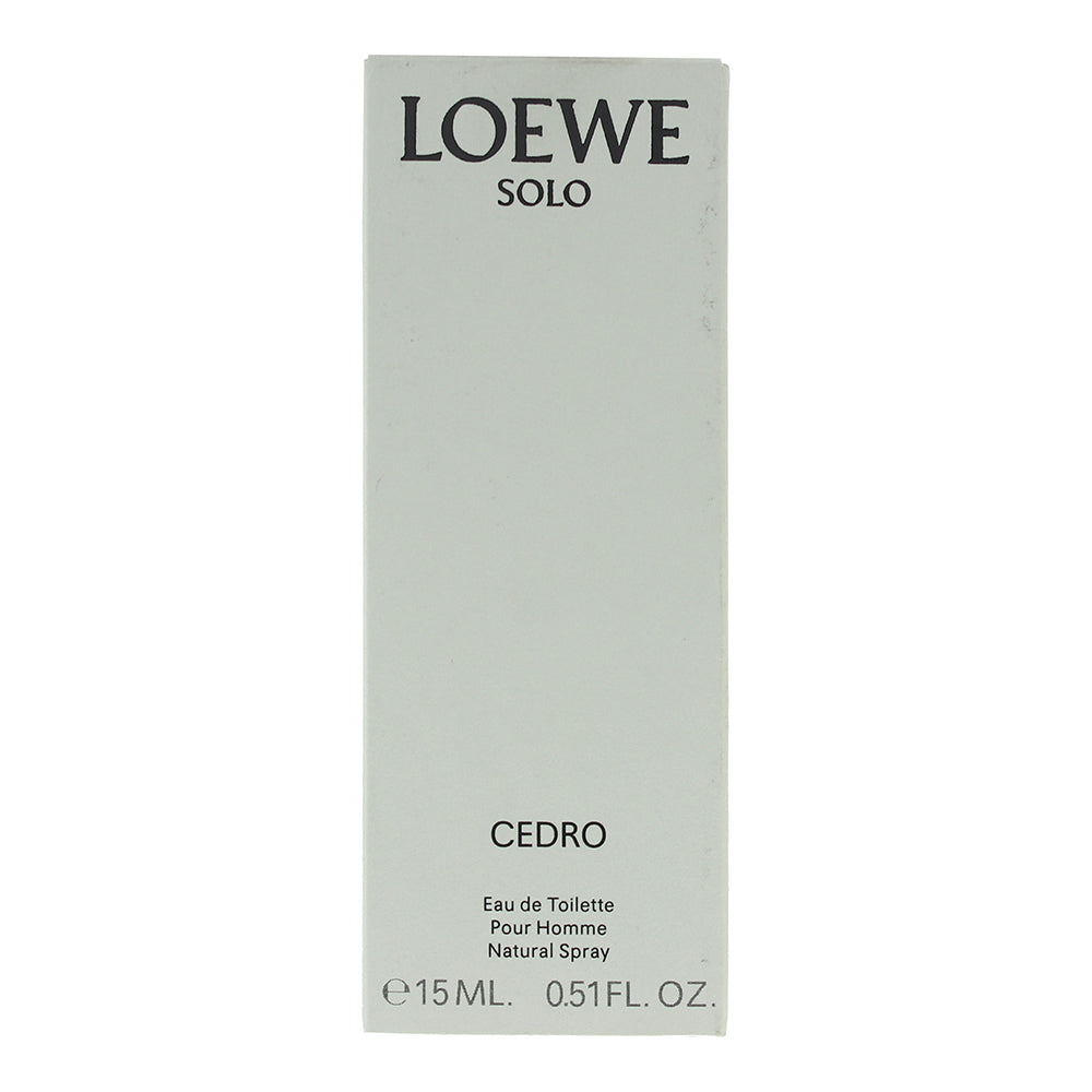Loewe Solo Cedro Pour Homme Eau De Toilette 15ml - Box