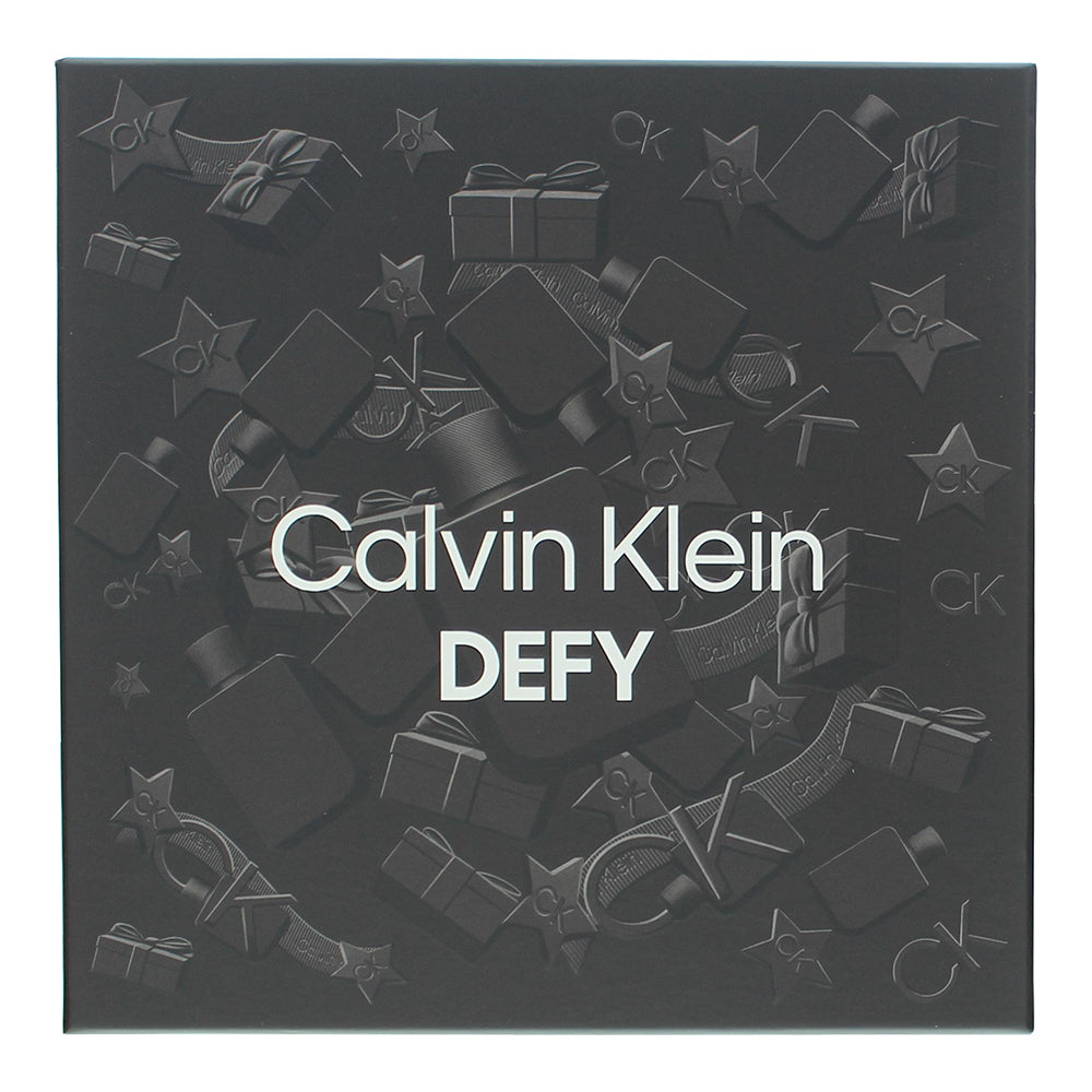 Calvin Klein Defy 2 Piece Gift Set: Eau De Parfum 50ml - Hair & Body Wash 100ml - Box