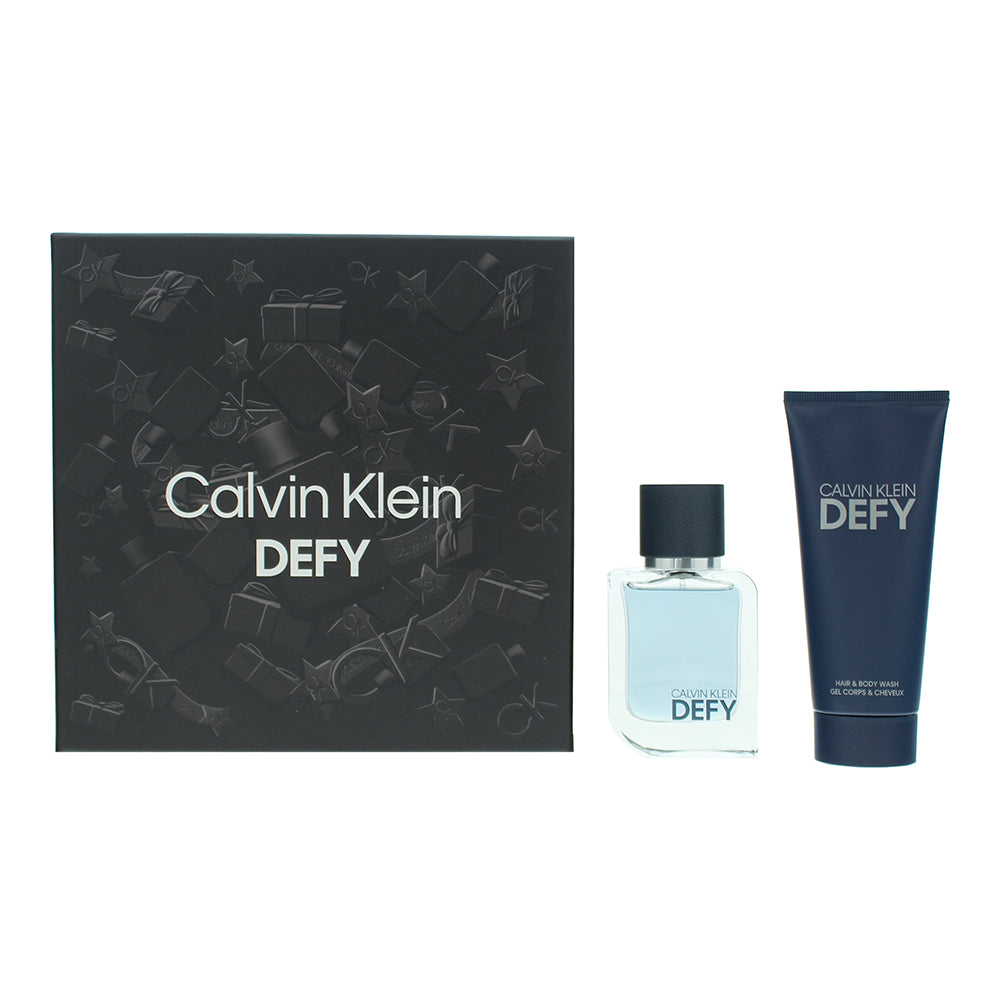 Calvin Klein Defy 2 Piece Gift Set: Eau De Parfum 50ml - Shower Gel 100ml