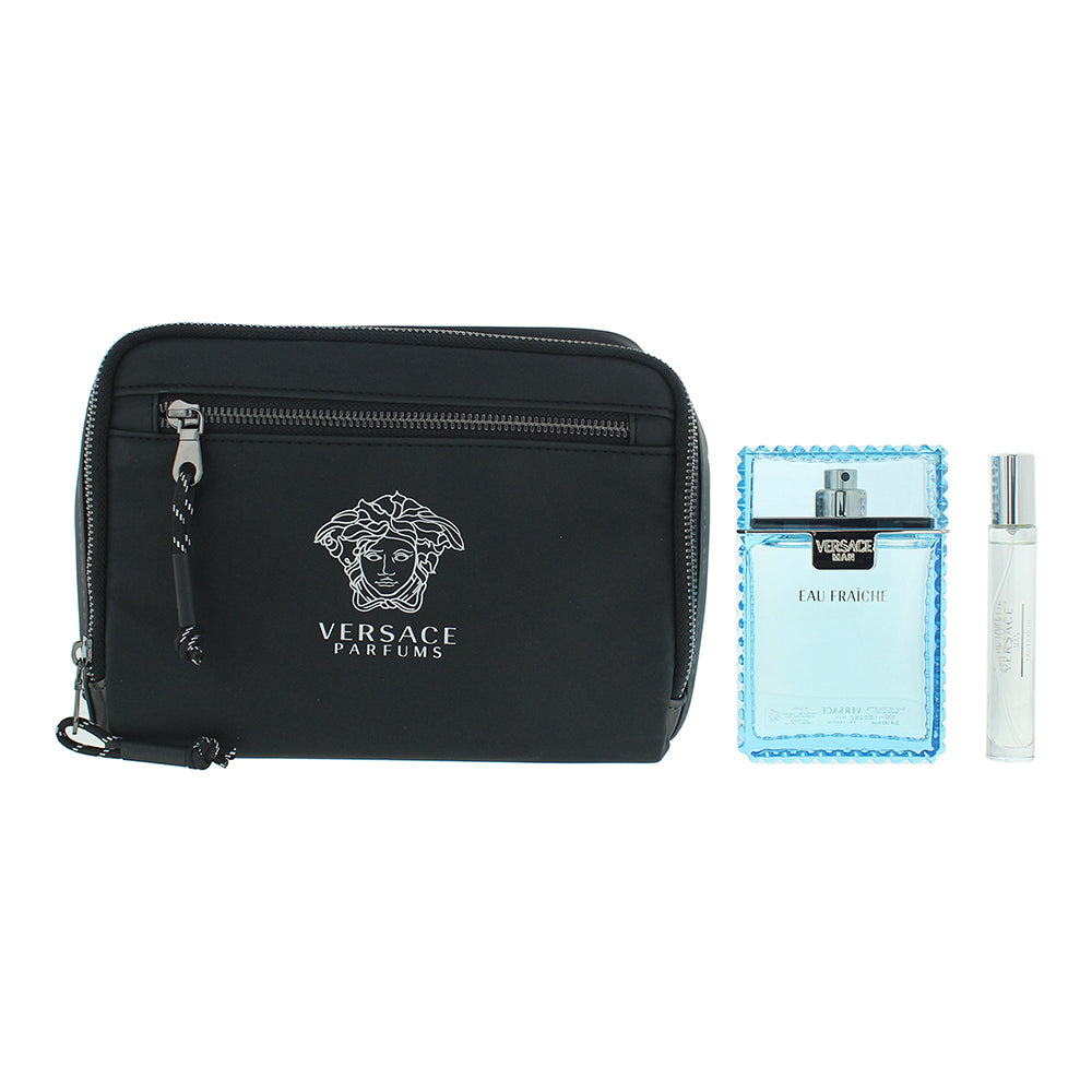 Versace Man Eau Fraiche 3 Piece Gift Set: Eau de Toilette 100ml - Eau de Toilett - Product