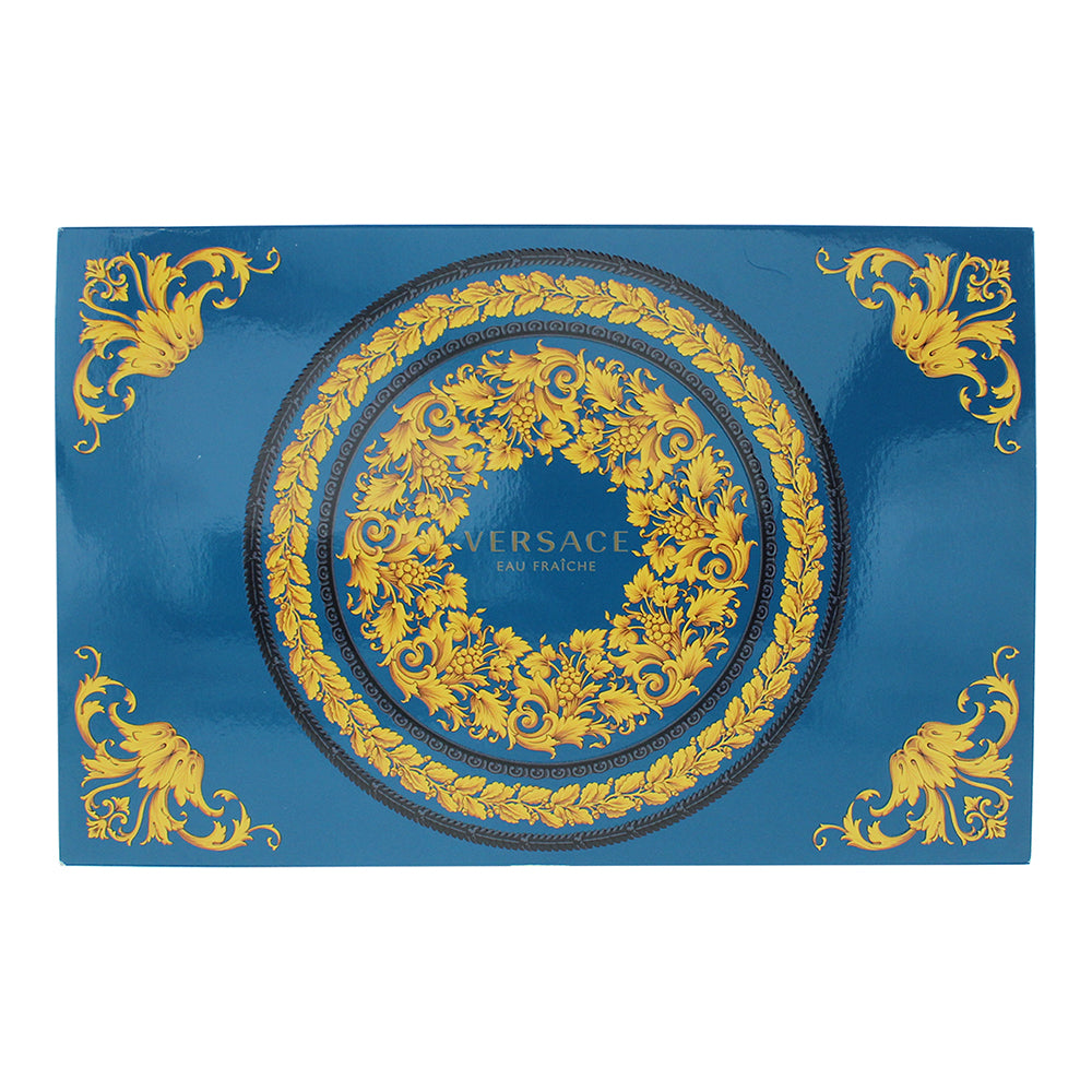 Versace Man Eau Fraiche 3 Piece Gift Set: Eau de Toilette 100ml - Eau de Toilett - Box