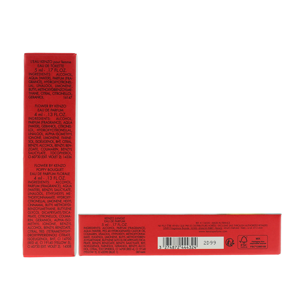 Kenzo Flower 4 Piece Gift Set: Flower Eau De Parfum 4ml - Flower By Poppy Bouque