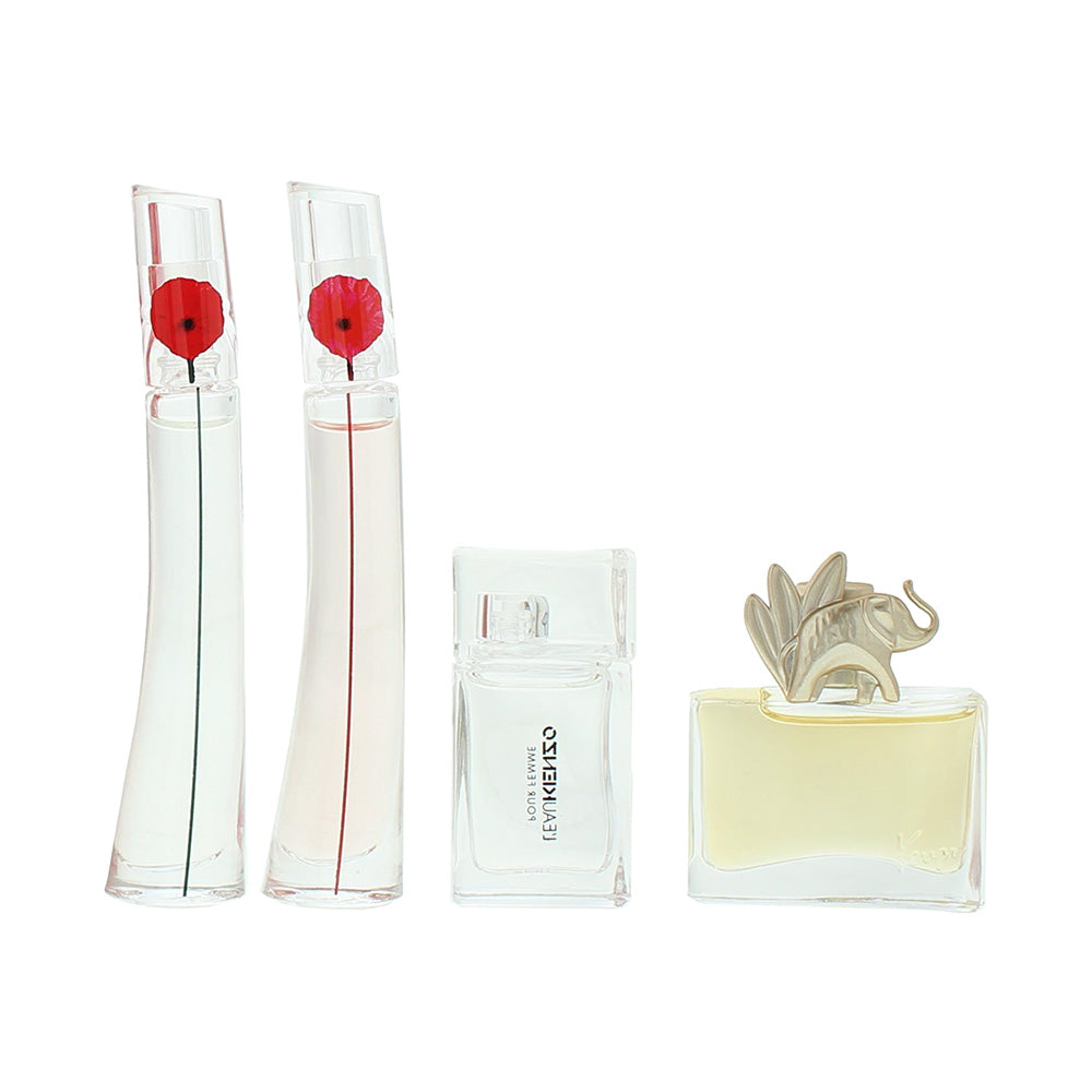 Kenzo Flower 4 Piece Gift Set: Flower Eau de Parfum 4ml - Flower By Poppy Bouque - Product