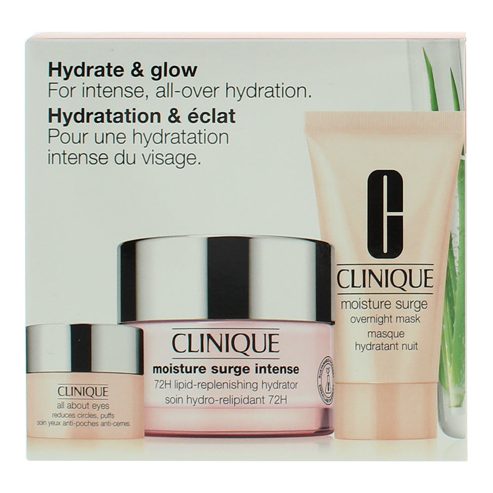 Clinique Moisture Surge Intense 3 Piece Gift Set: 72h Hydro-Relief Cream 50ml -  - Box