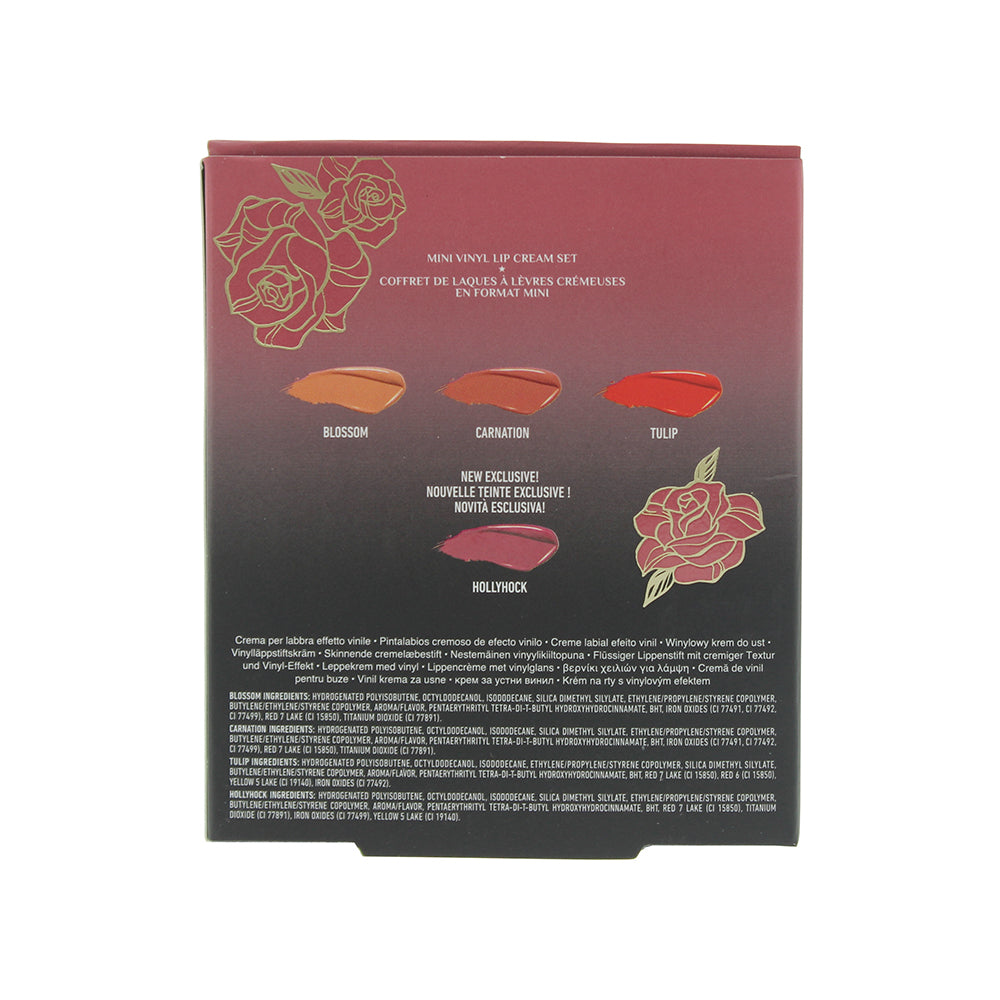 KVD Xo Vinyl Obsession Blossom/Carnation/Tulip/Hollyhock Lipstick Gift Set 4 X 2