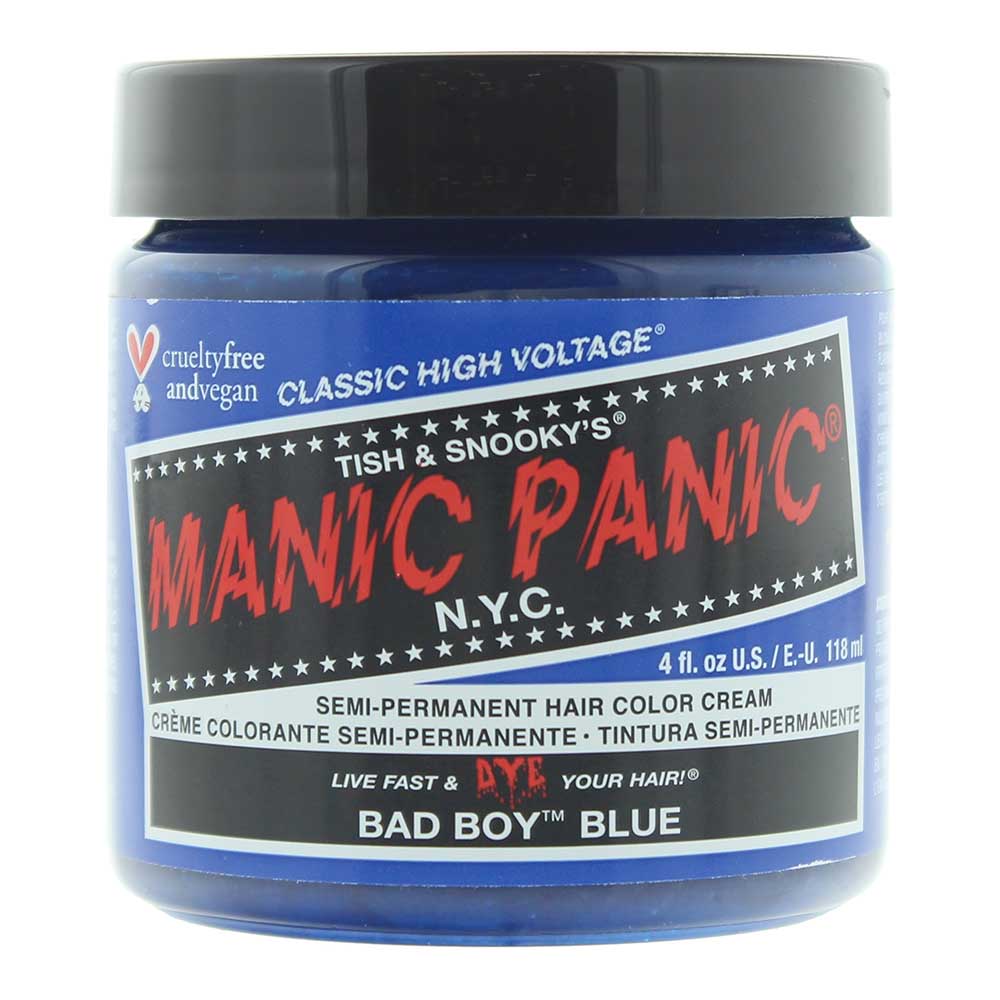 Manic Panic Classic High Voltage Bad Boy Blue Semi-Permanent Hair Colour Cream 1
