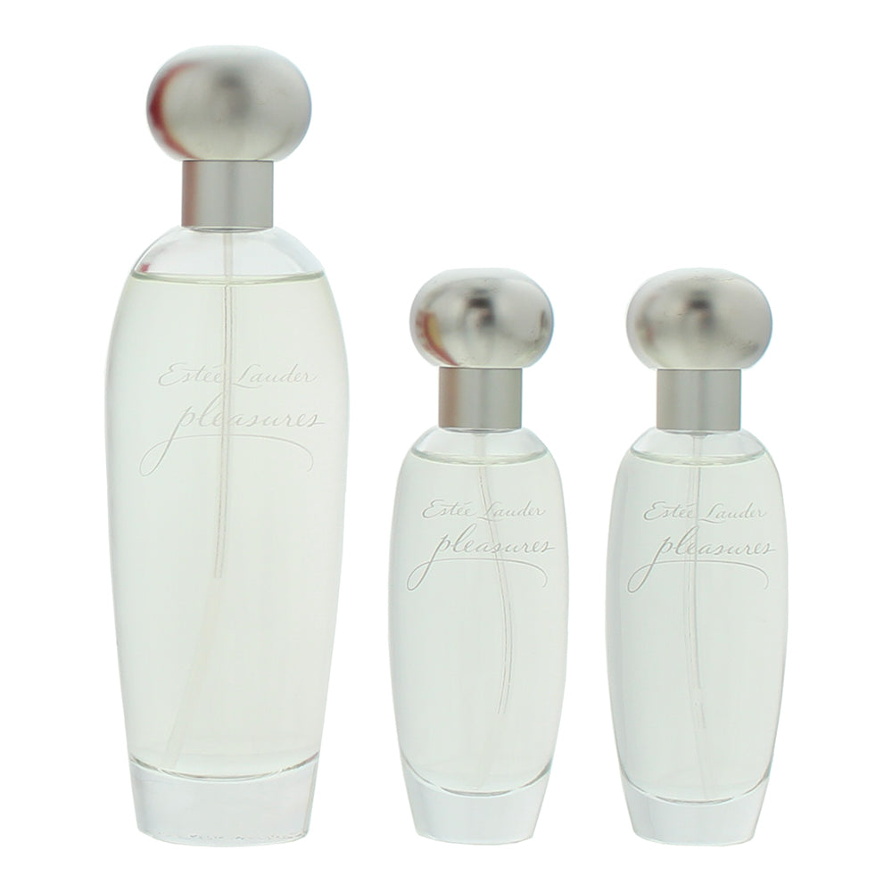 Estée Lauder Pleasures 3 Piece Gift Set: Eau de Parfum 100ml - Eau de Parfum 30m - Product
