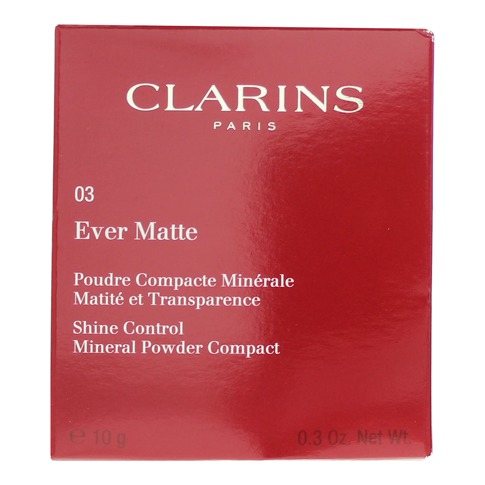 Clarins Ever Matte 03 Transparent Warm Mineral Powder 10g - Box