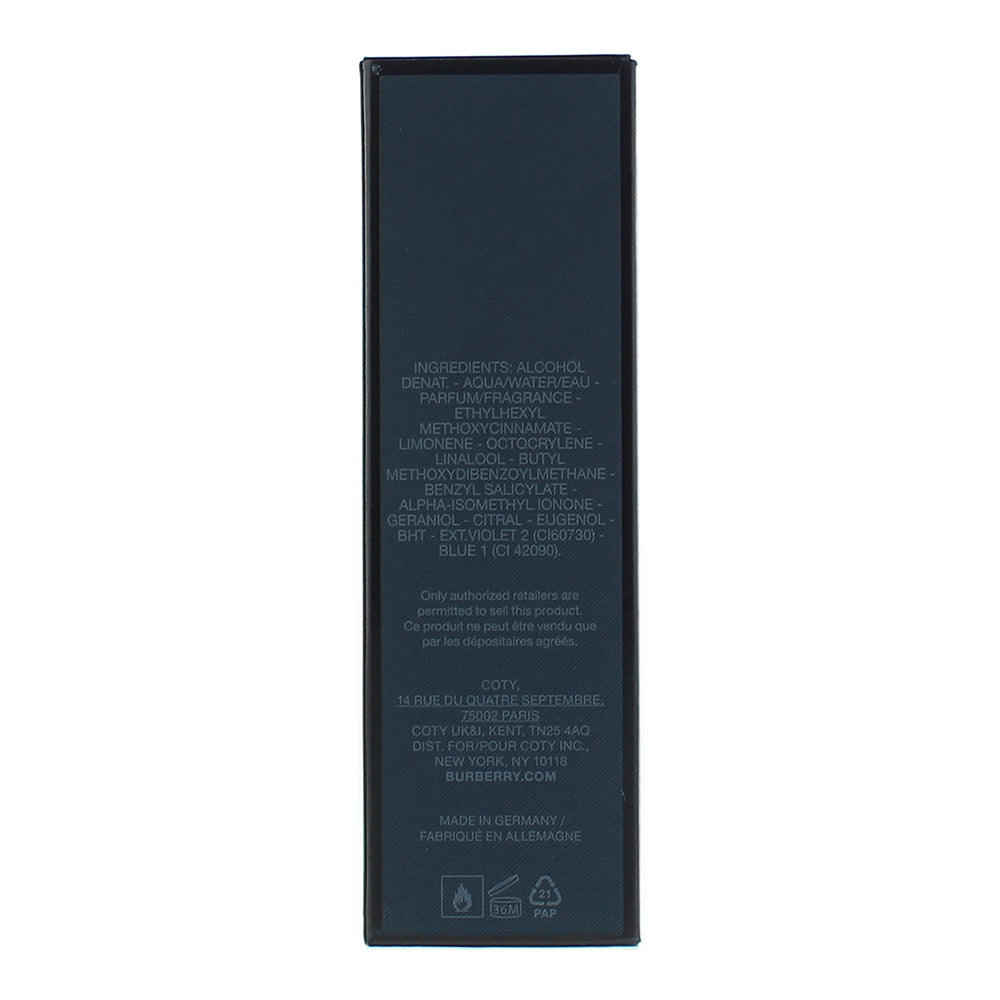 Burberry Mr. Burberry Indigo Eau de Toilette 30ml - Ingredients