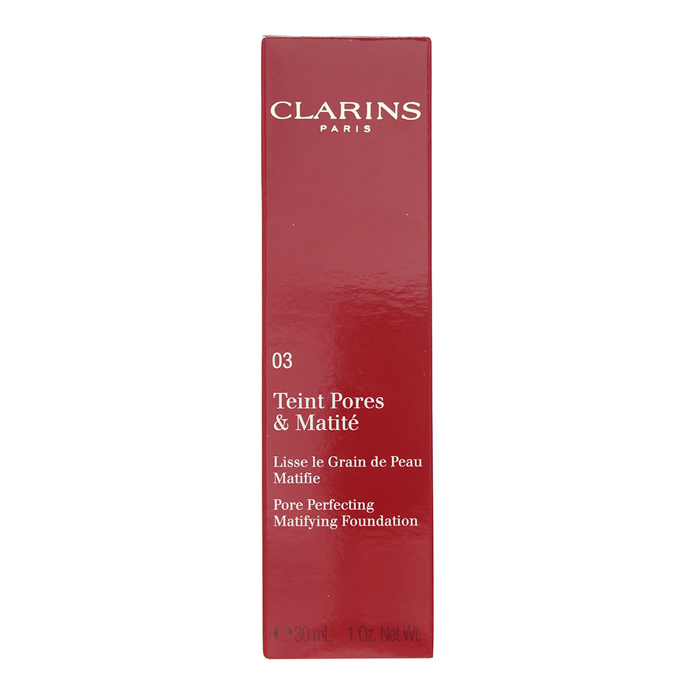 Clarins Pore Perfecting Matifying 03 Nude Honey Foundation 30ml - Box