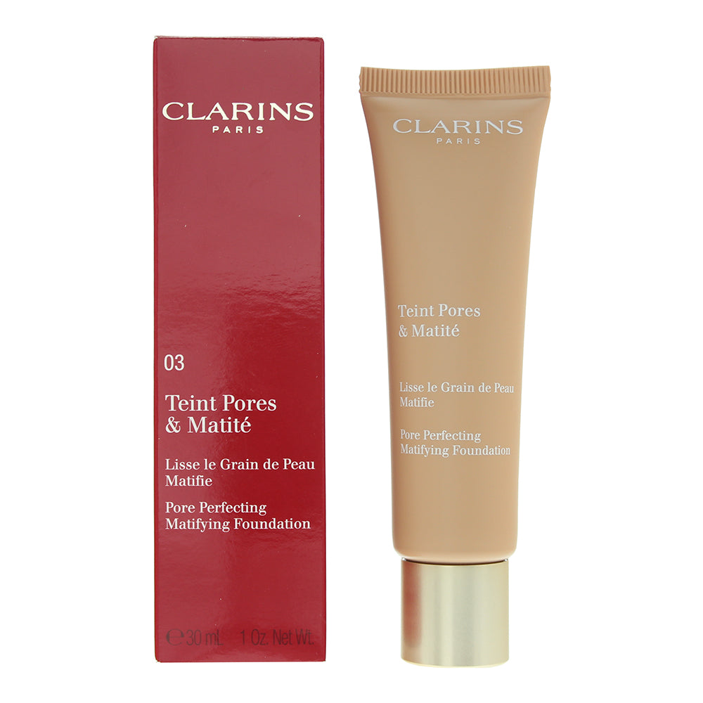 Clarins Pore Perfecting Matifying 03 Nude Honey Foundation 30ml