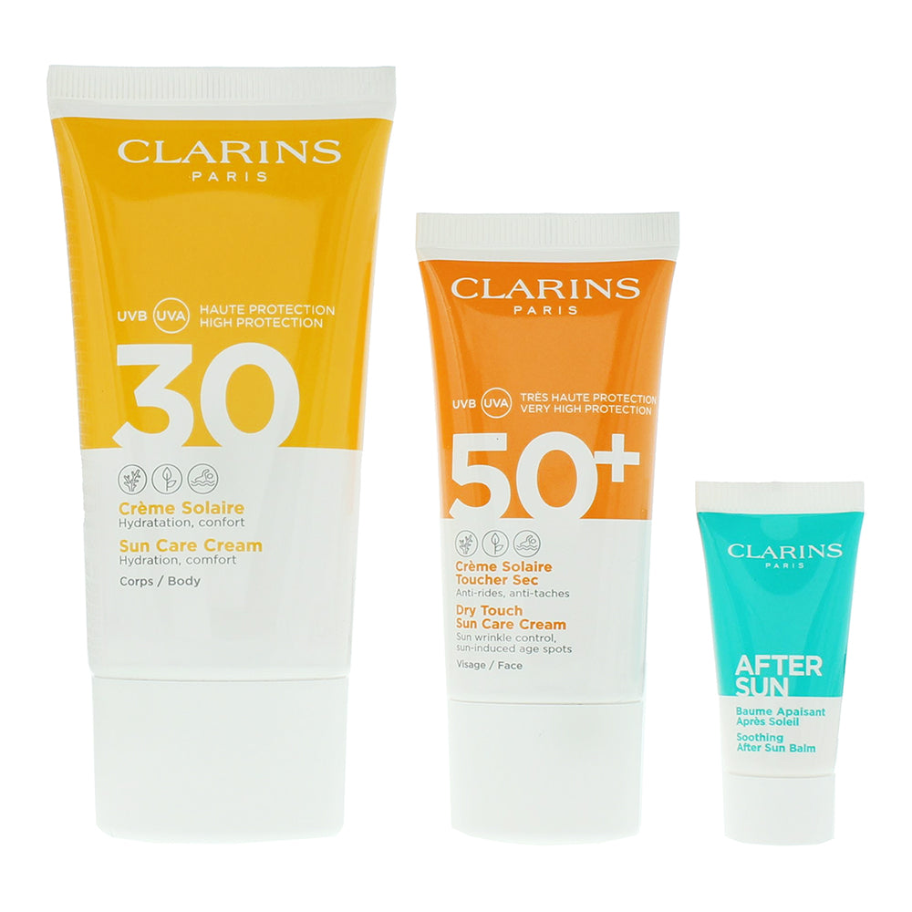 Clarins Sun Care Essentials 3 Piece Gift Set: Sun Spf 30 Body Cream 75ml - Sun S - Product