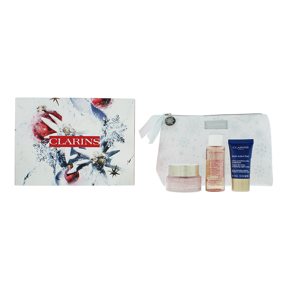 Clarins Multi-Active 3 Piece Gift Set: Multi-Active Day Cream 50ml - Cleansing M