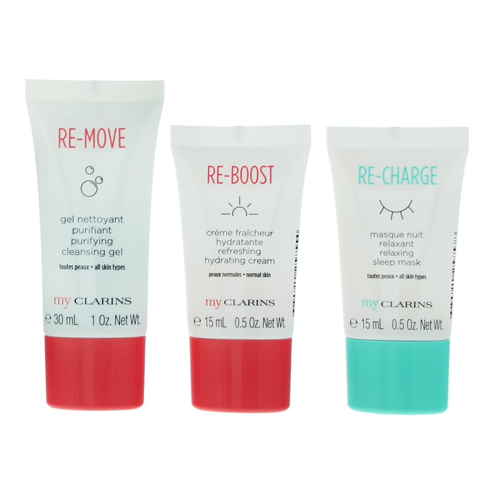 Clarins My Clarins 3 Piece Gift Set: Cleansing Gel 30ml - Hydrating Cream 15ml - - Product