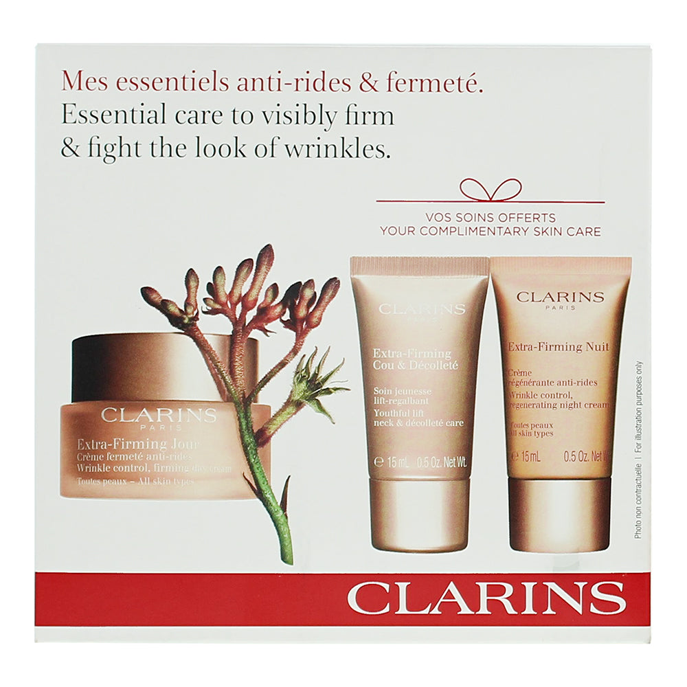 Clarins Extra-Firming 3 Piece Gift Set: Extra Firming Day Cream 50ml - Extra Fir - Box