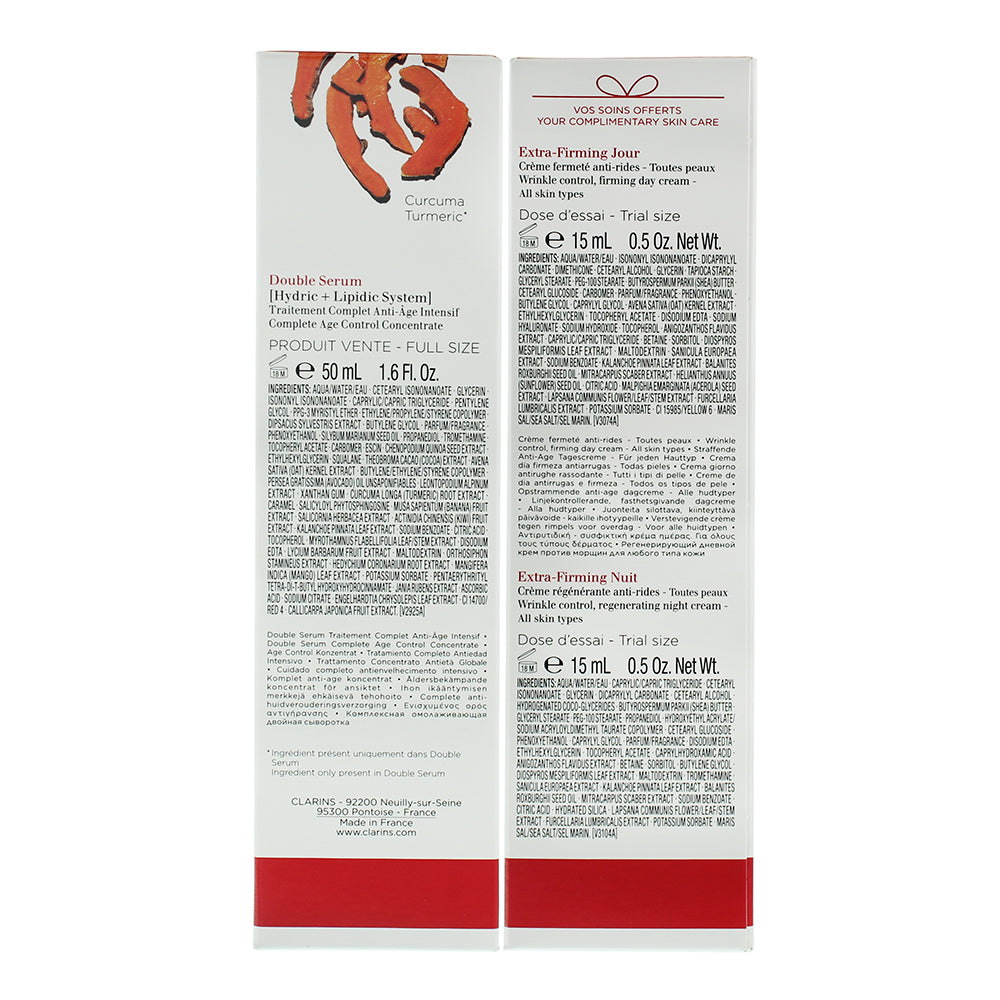 Clarins Double Serum 3 Piece Gift Set: Double Serum 50ml - Extra-Firming Day Cre