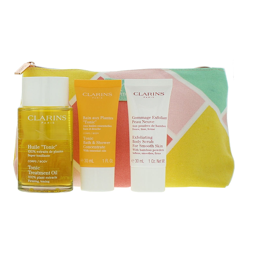Clarins Tonic Collection 3 Piece Gift Set: Body Treatment Tonic Oil 100ml - Exfo - Product