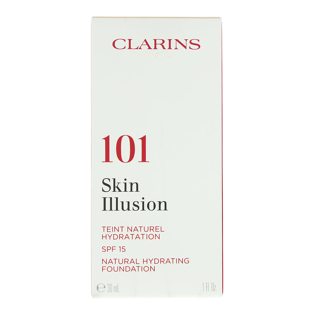 Clarins Skin Illusion Natural Hydrating Spf 15 101 Linen Foundation 30ml - Box