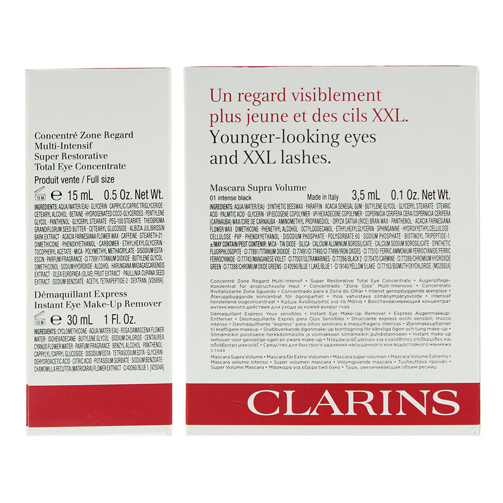 Clarins All About the Eyes 3 Piece Gift Set: Eye Serum 15ml - Make-Up Remover 30