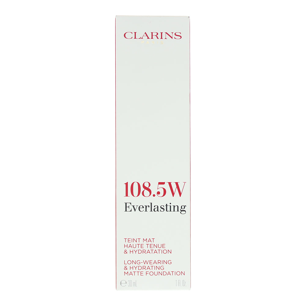 Clarins Everlasting Long-Wearing & Hydrating 108.5W Cashew Matte Foundation 30ml - Box