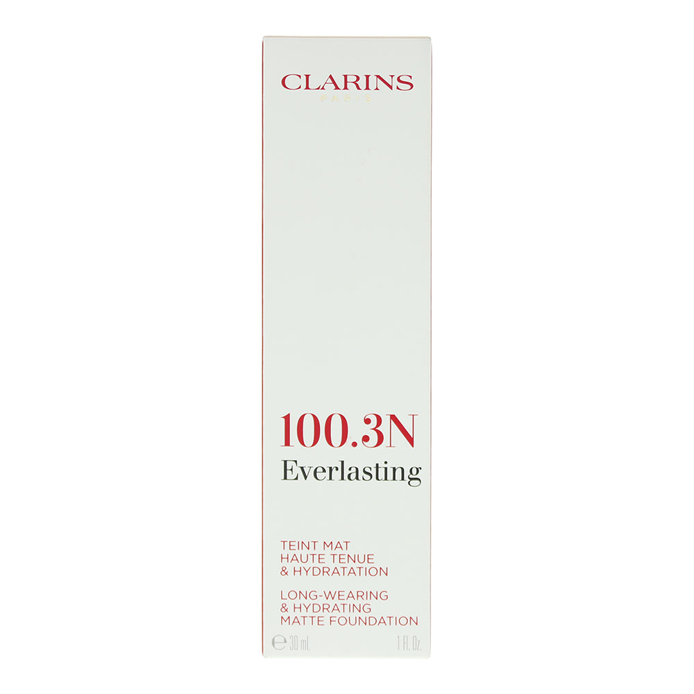 Clarins Everlasting Long-Wearing & Hydrating 100.3N Shell Matte Foundation 30ml - Box