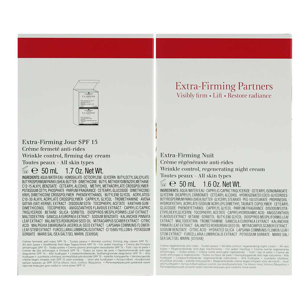 Clarins Extra-Firming 2 Piece Gift Set: Day Cream 50ml - Night  Cream 50ml