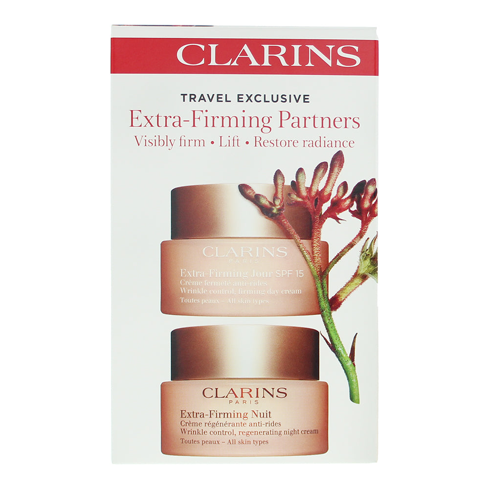 Clarins Extra-Firming 2 Piece Gift Set: Day Cream 50ml - Night  Cream 50ml - Box
