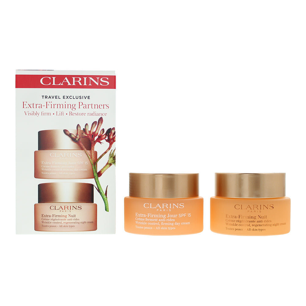 Clarins Extra-Firming 2 Piece Gift Set: Day Cream 50ml - Night  Cream 50ml